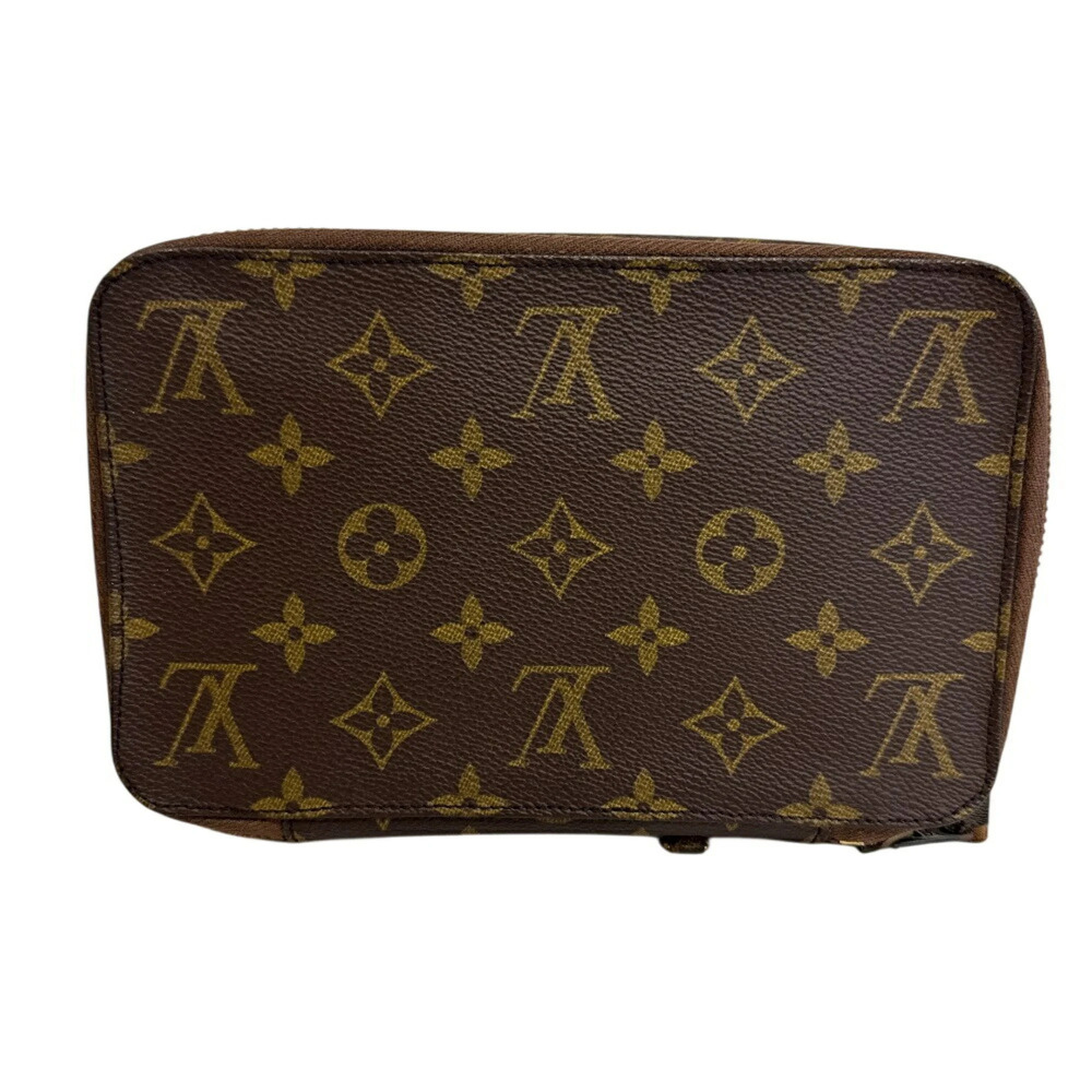 LOUIS VUITTON M47350 Pochette Monte Carlo Vanity Makeup Pouch Monogram Brown